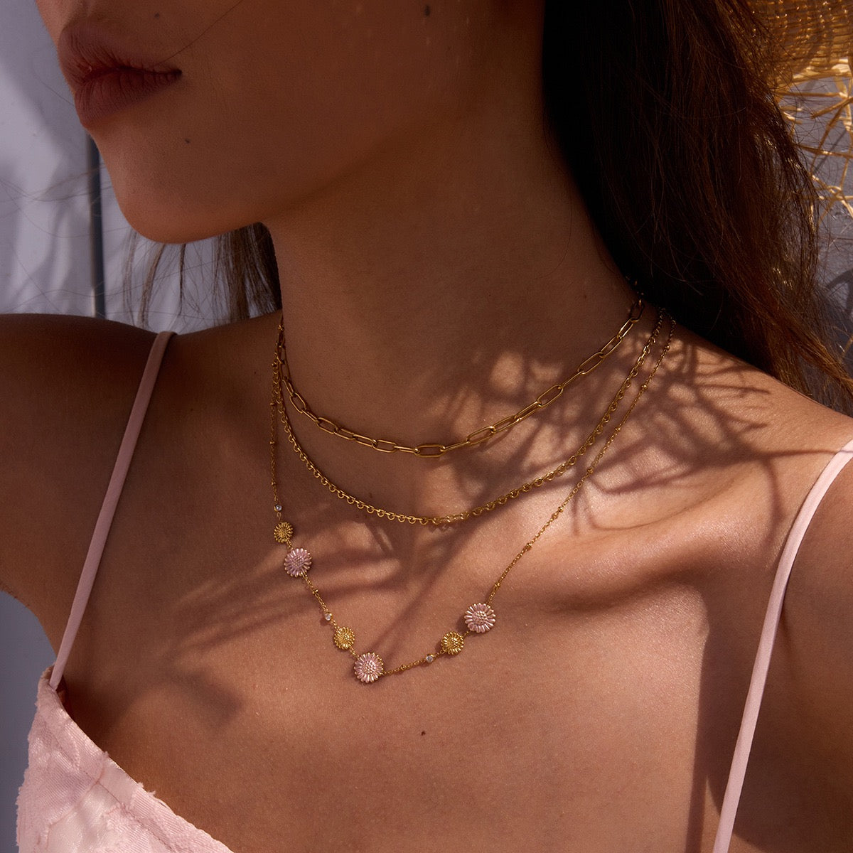 Pink Daisy necklace