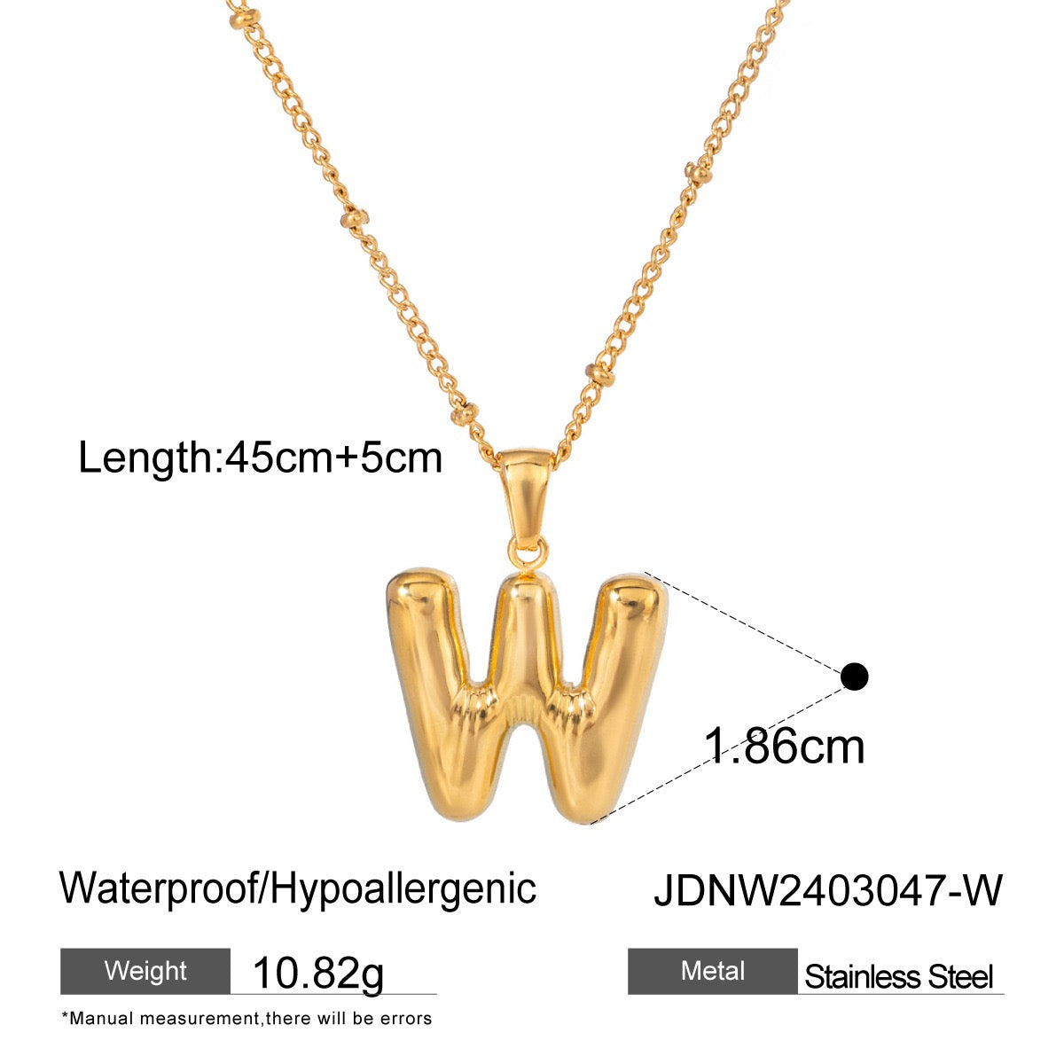 Alphabet name necklaces