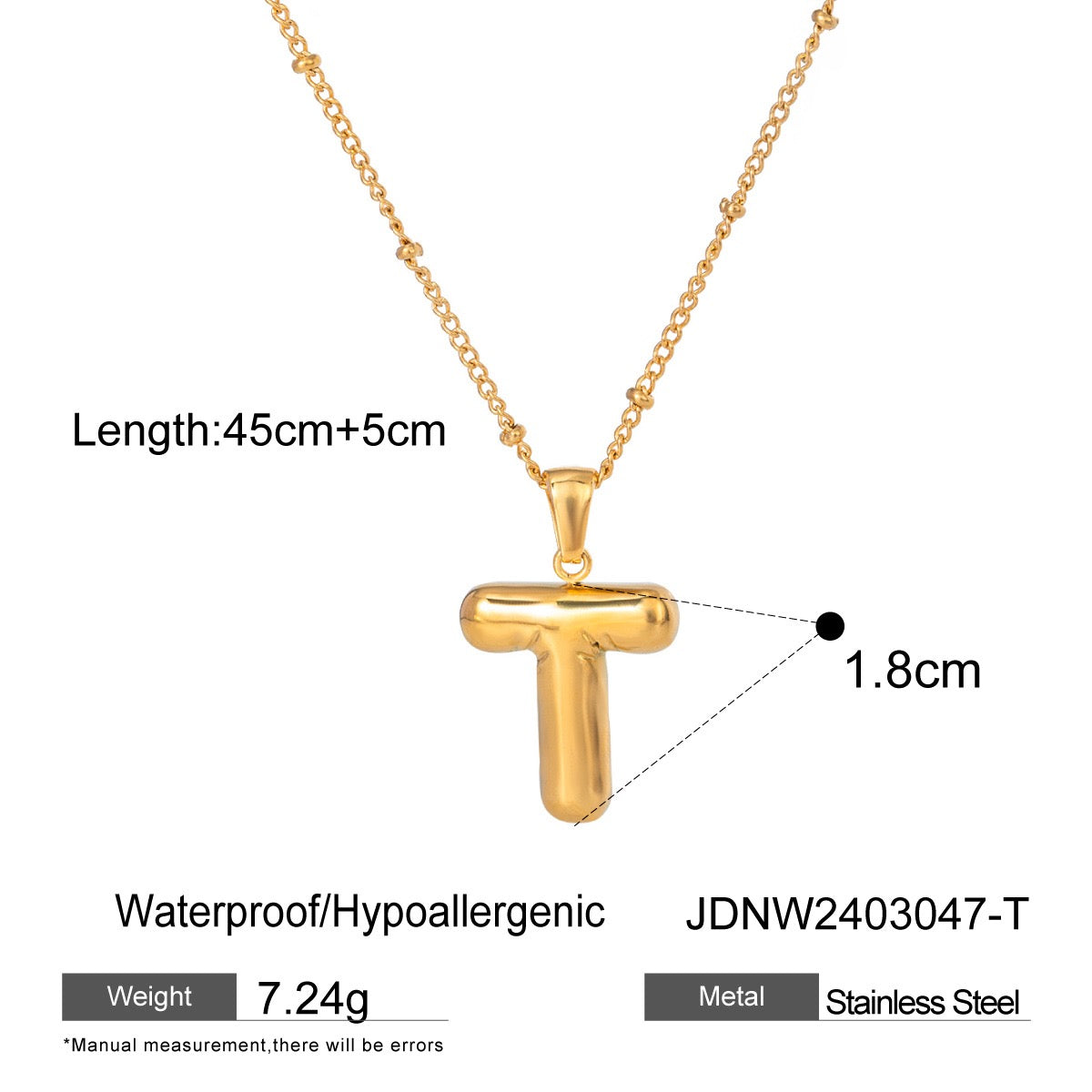 Alphabet name necklaces