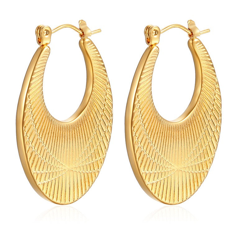 Big sunny hoops earrings