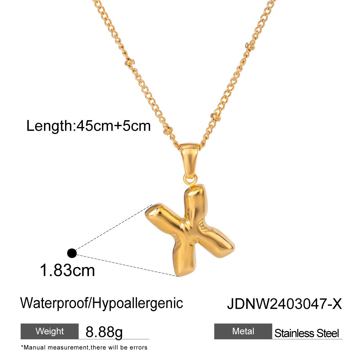 Alphabet name necklaces
