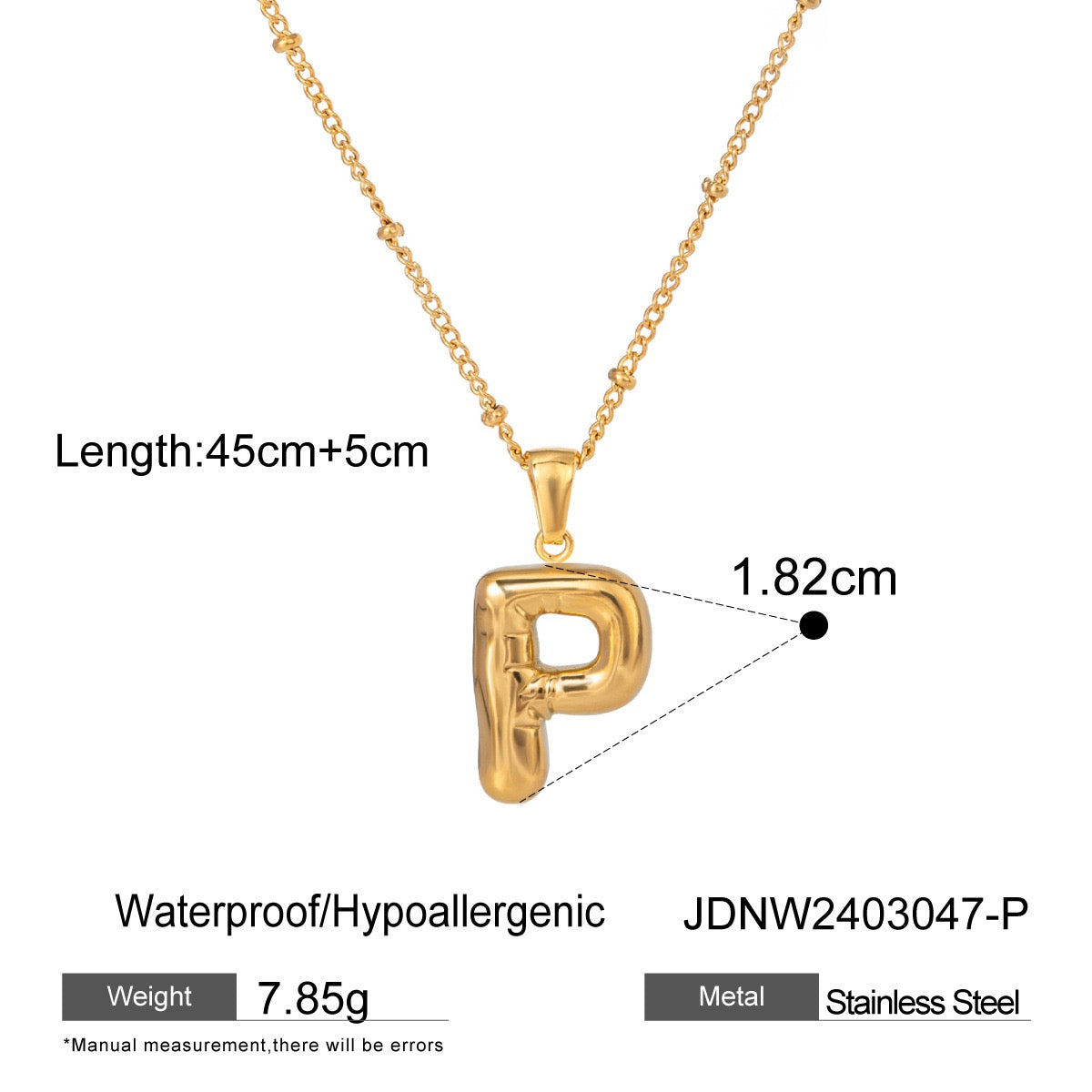 Alphabet name necklaces