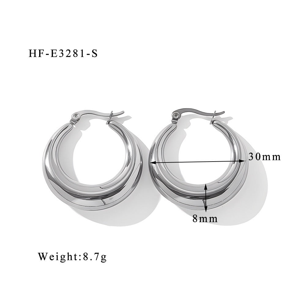 Stainless steel classic hoops