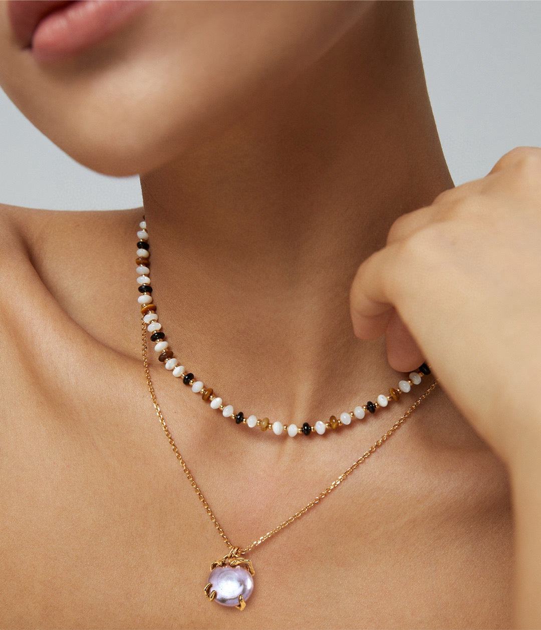 Natural pearl set