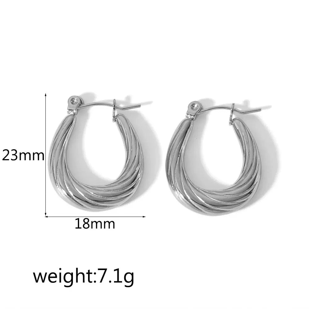 Stainless steel classic hoops