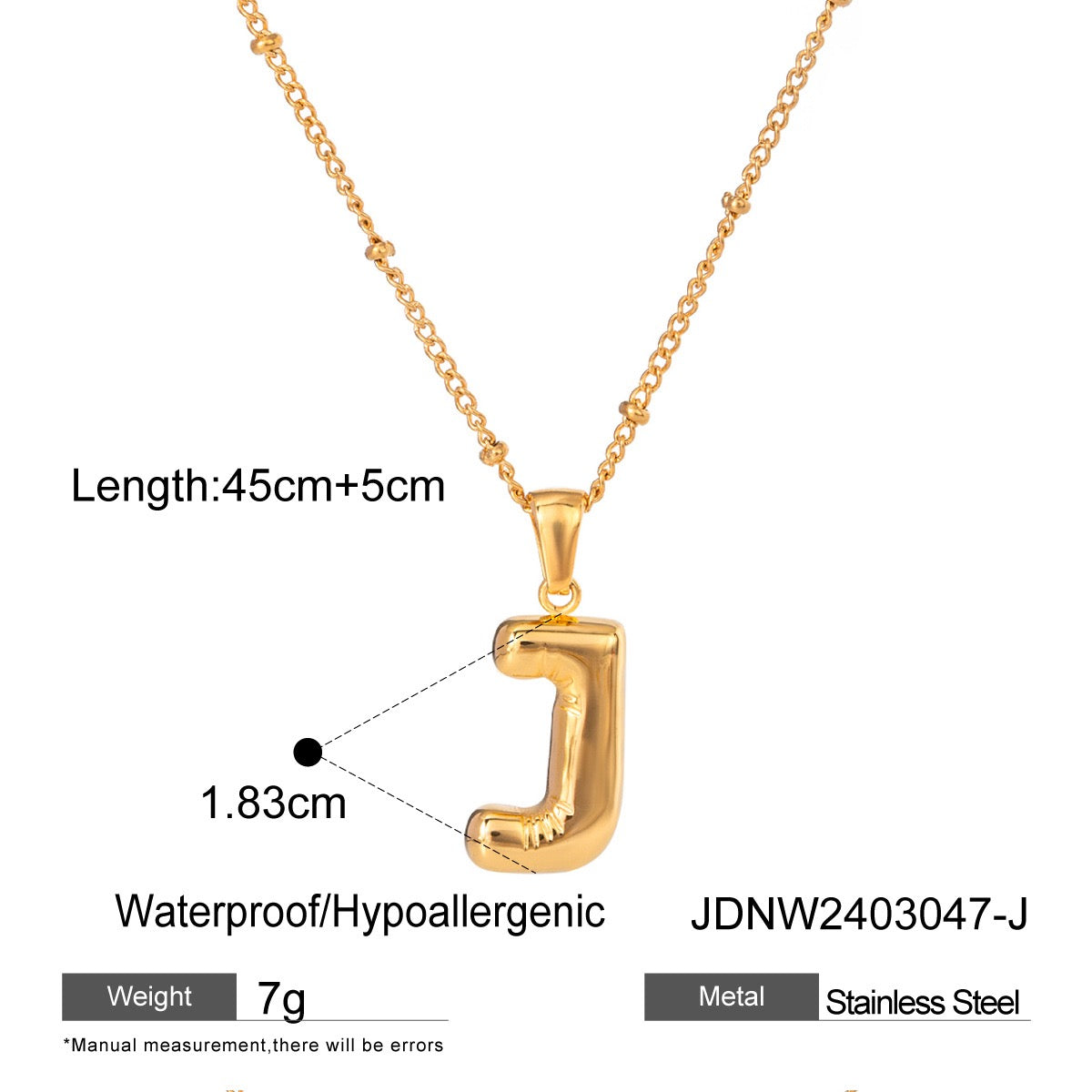 Alphabet name necklaces