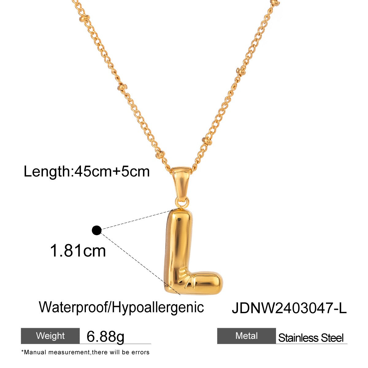 Alphabet name necklaces
