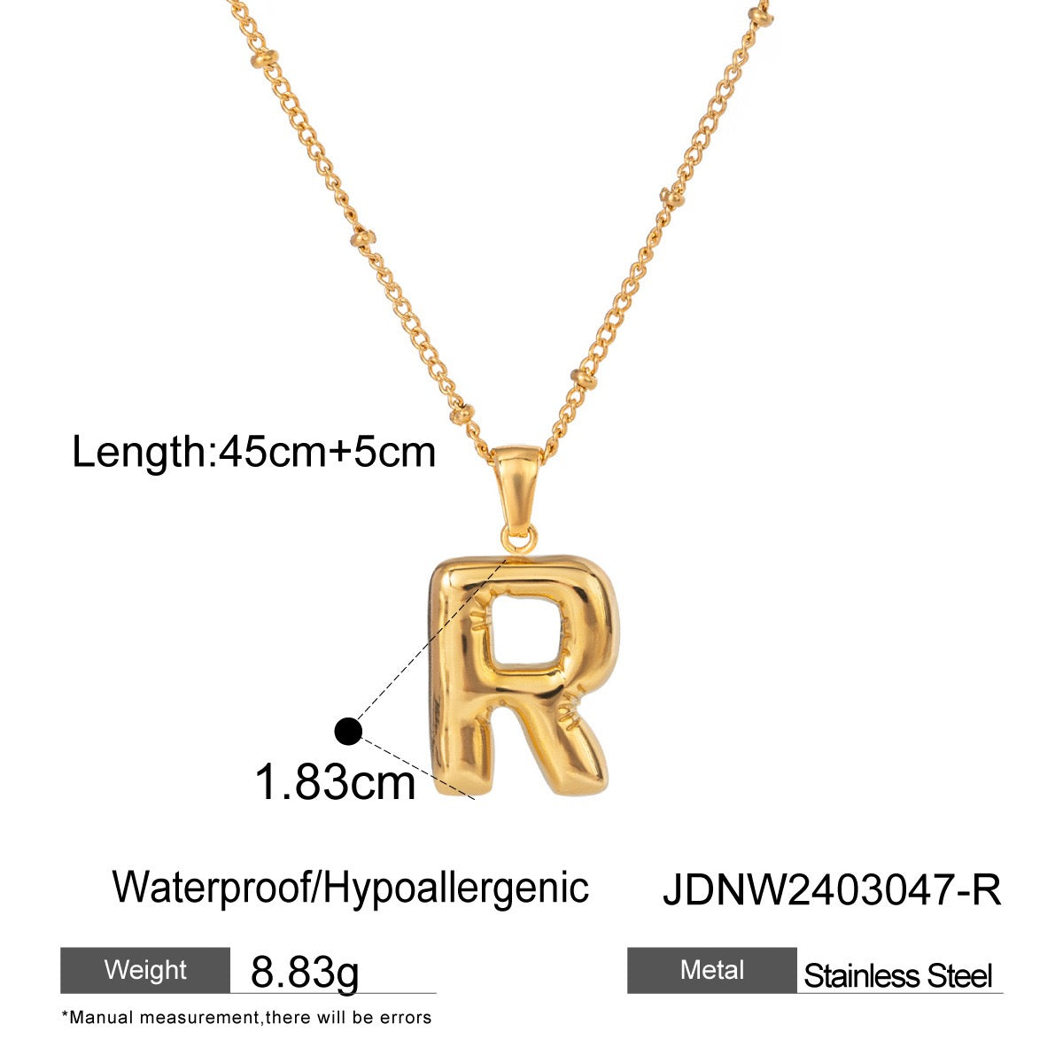 Alphabet name necklaces
