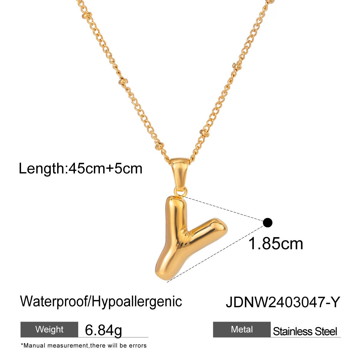 Alphabet name necklaces