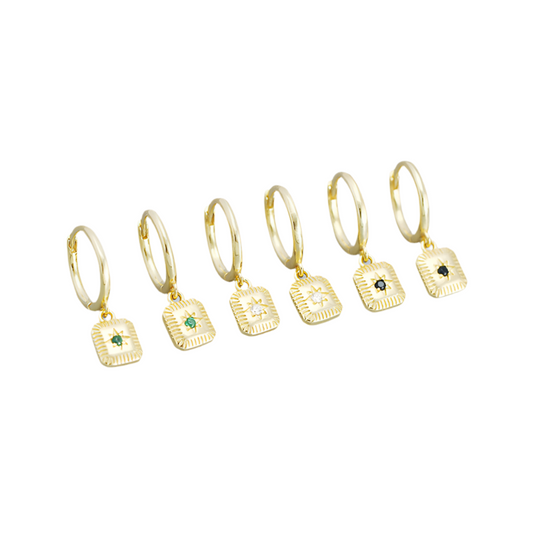 Yula Rock sterling silver earrings