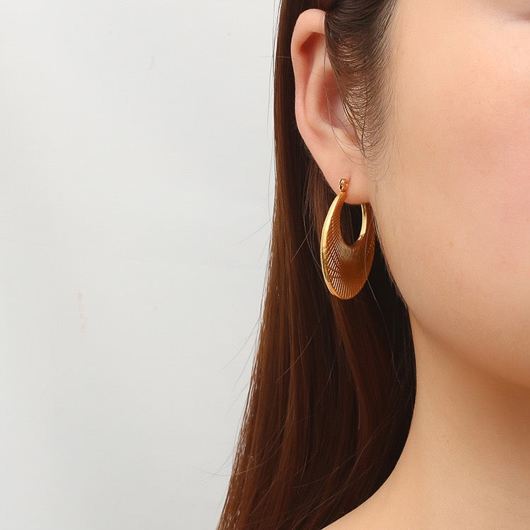 Big sunny hoops earrings
