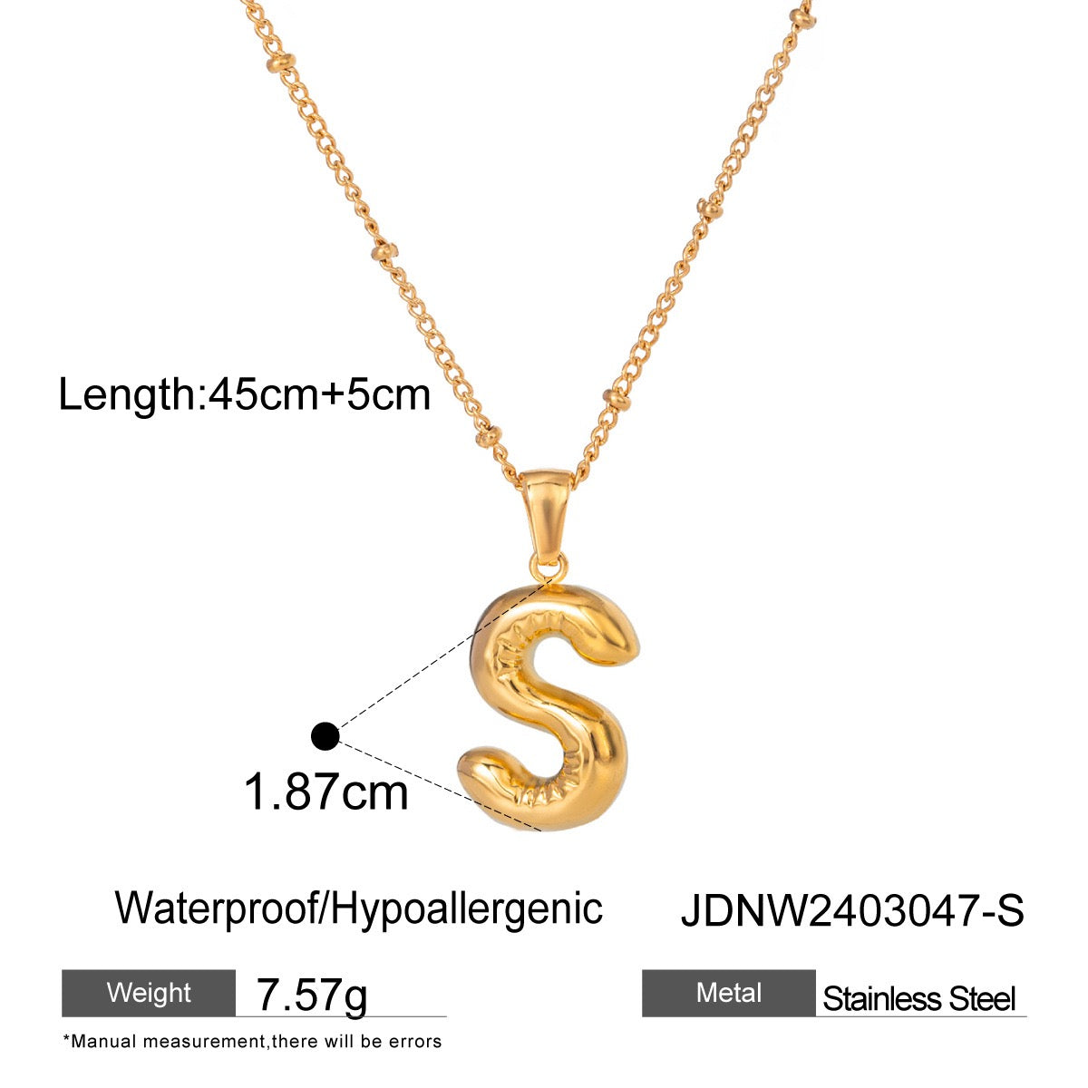 Alphabet name necklaces