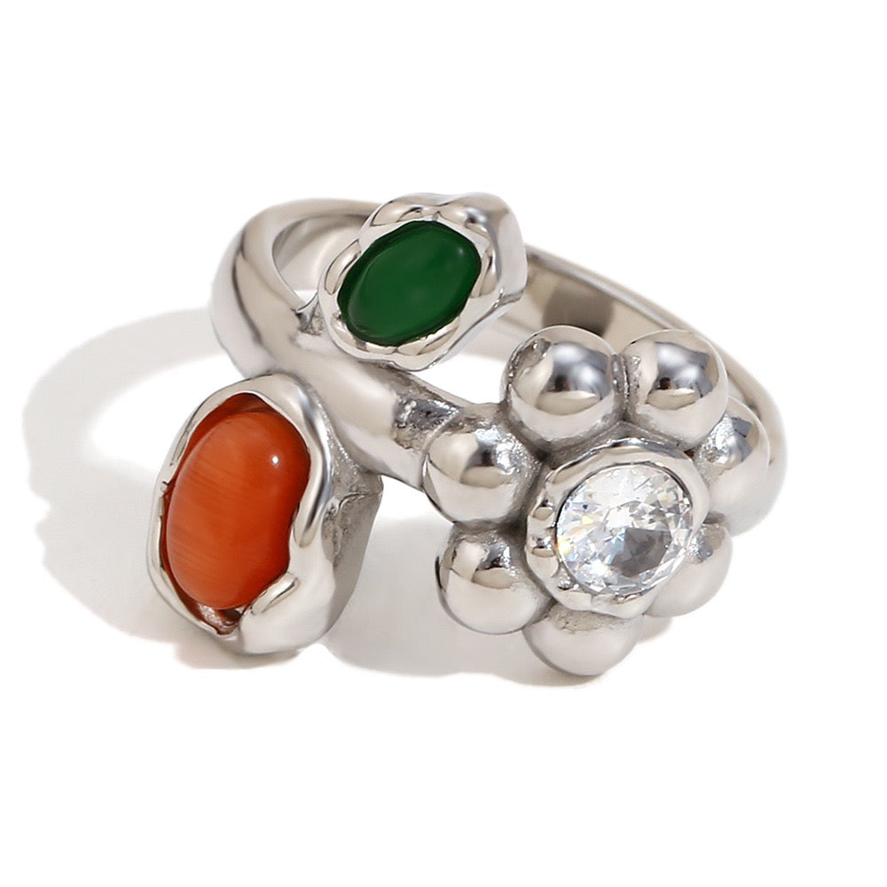 Cadia Colorful sunflower rings