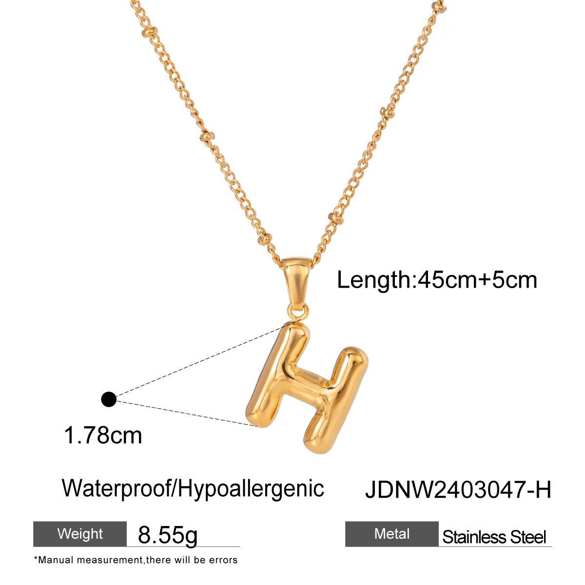 Alphabet name necklaces