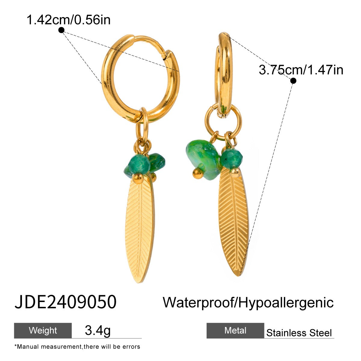 Green leaf hoops