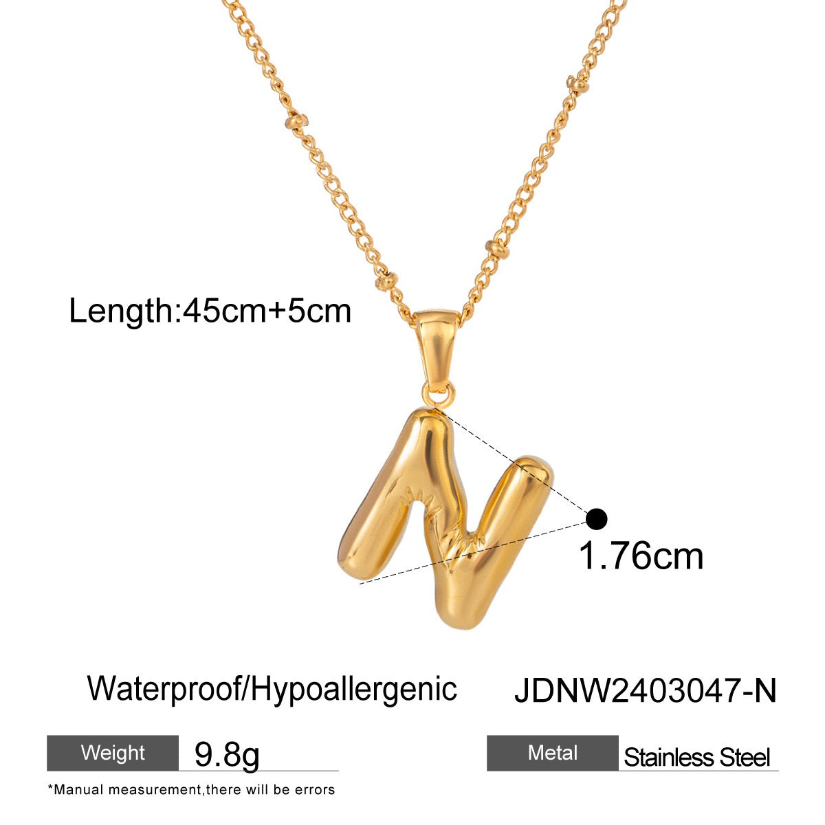 Alphabet name necklaces