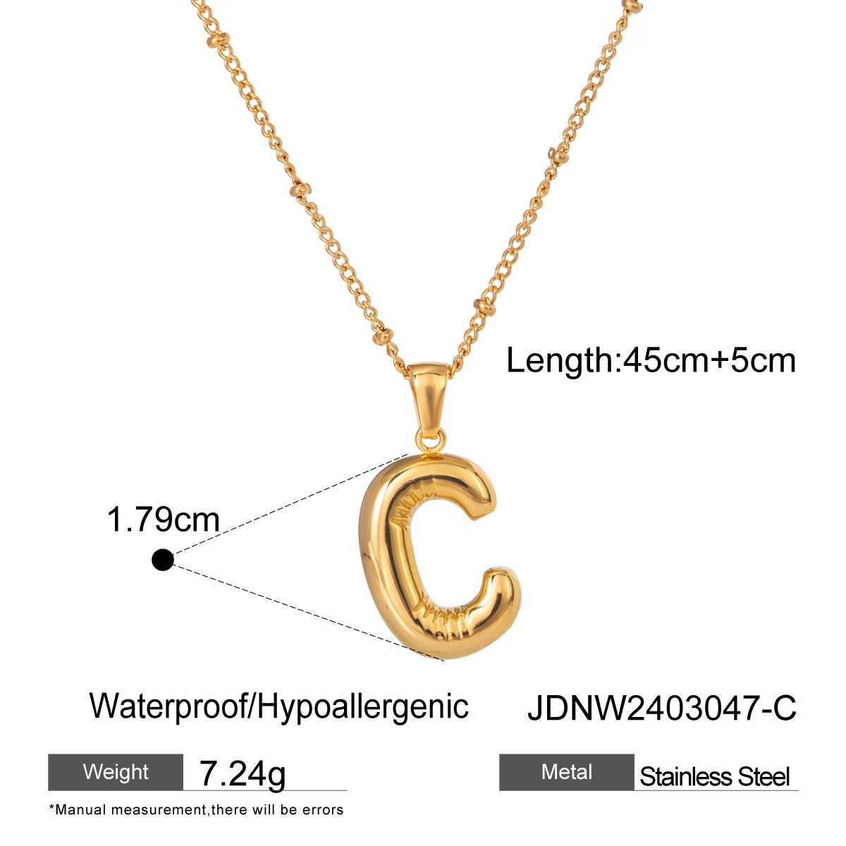 Alphabet name necklaces