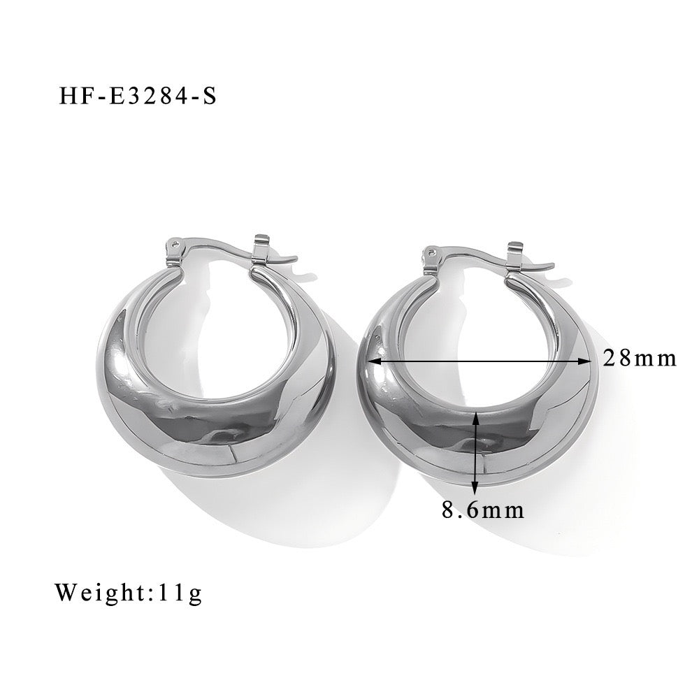 Stainless steel classic hoops