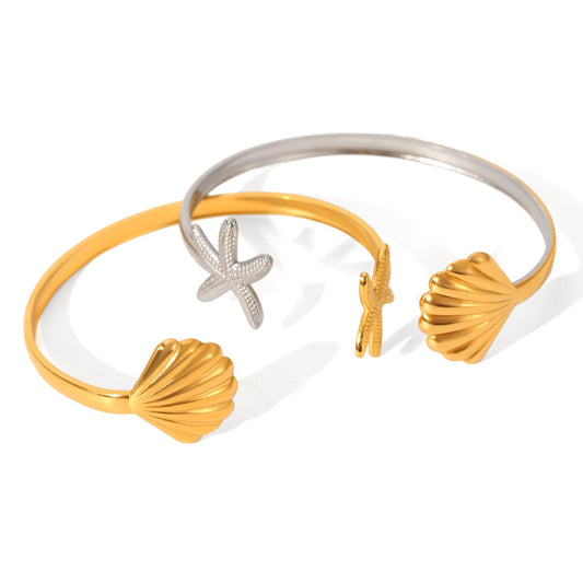 Two tones shell bangle