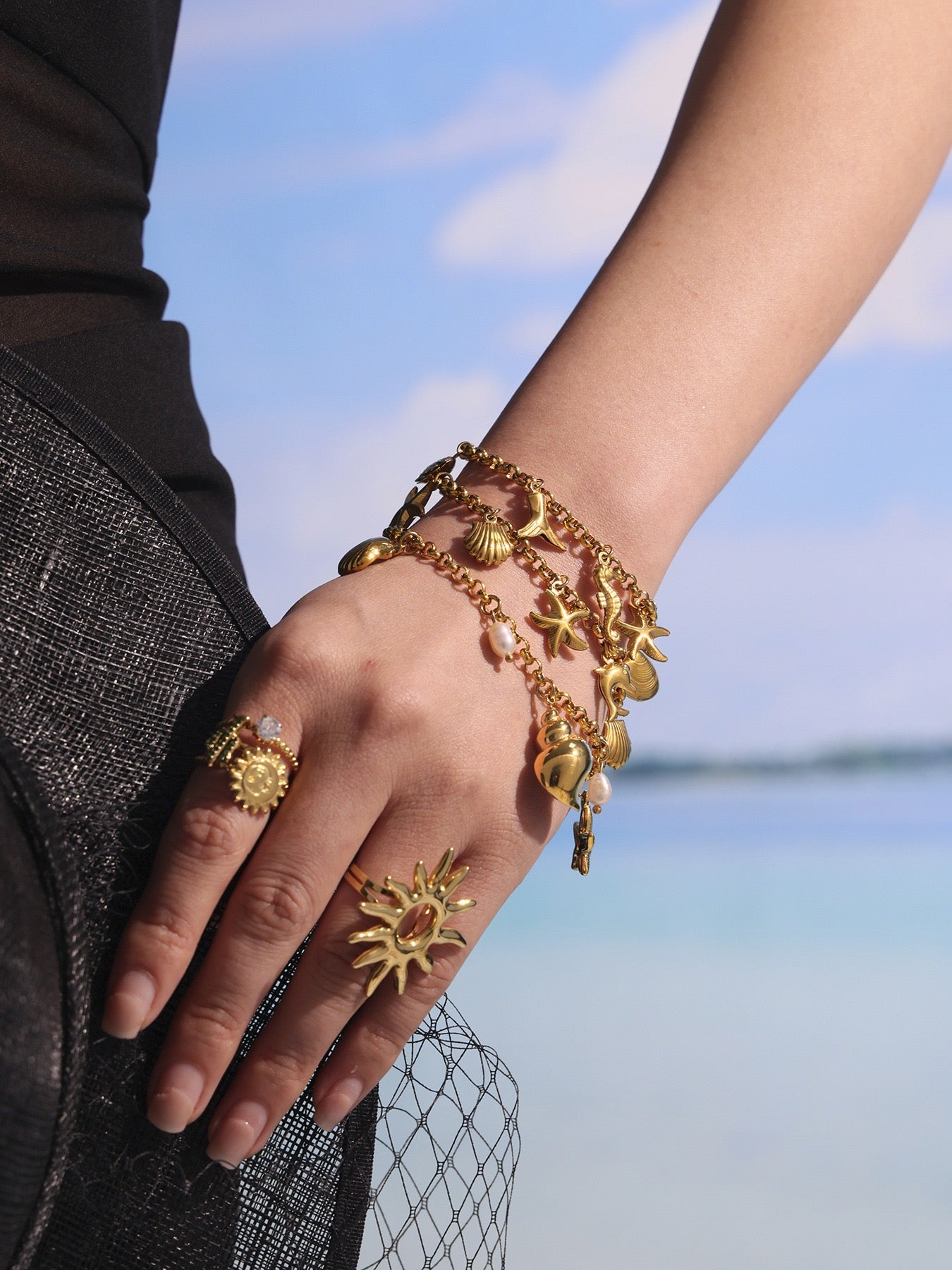 Ocean creatures charm bracelet/anklet