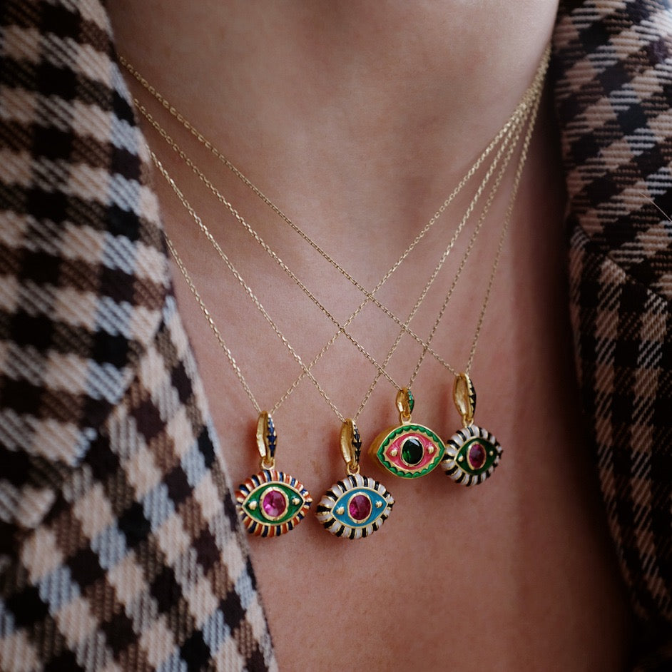 Hanks Evil eye zircon necklace