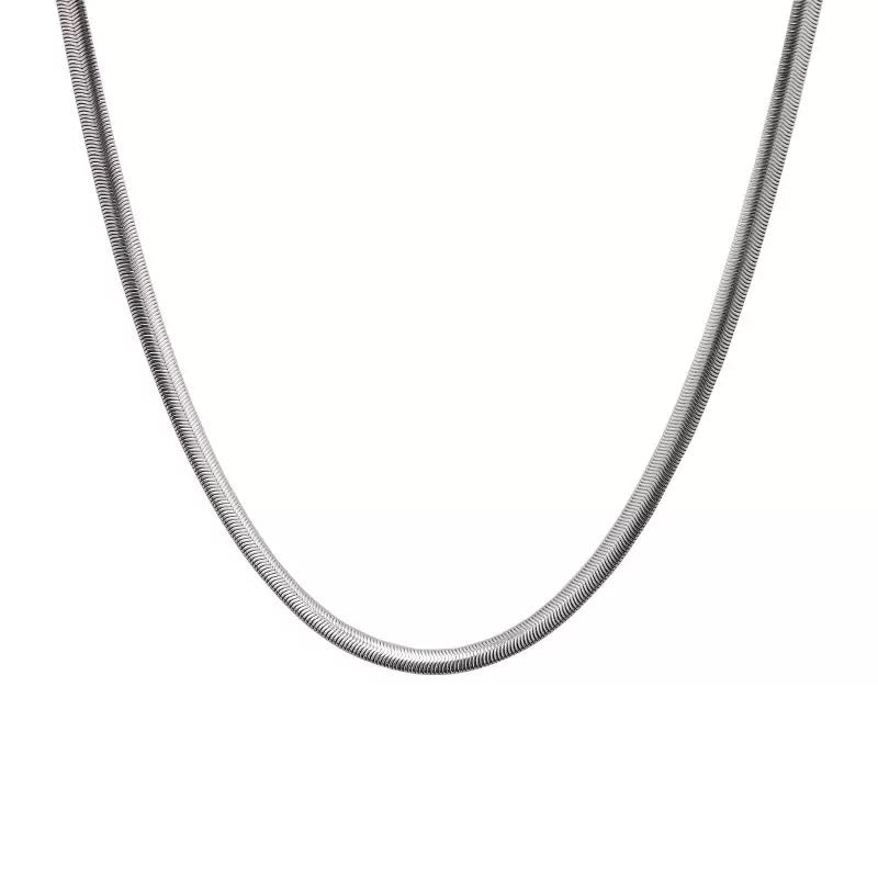 Silver colored chain necklace
