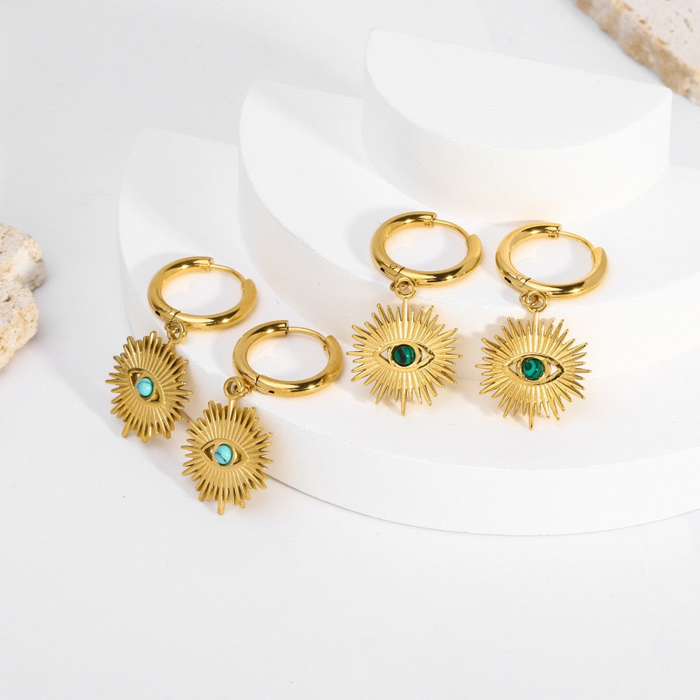 Heidi Evil eye sunny hoops