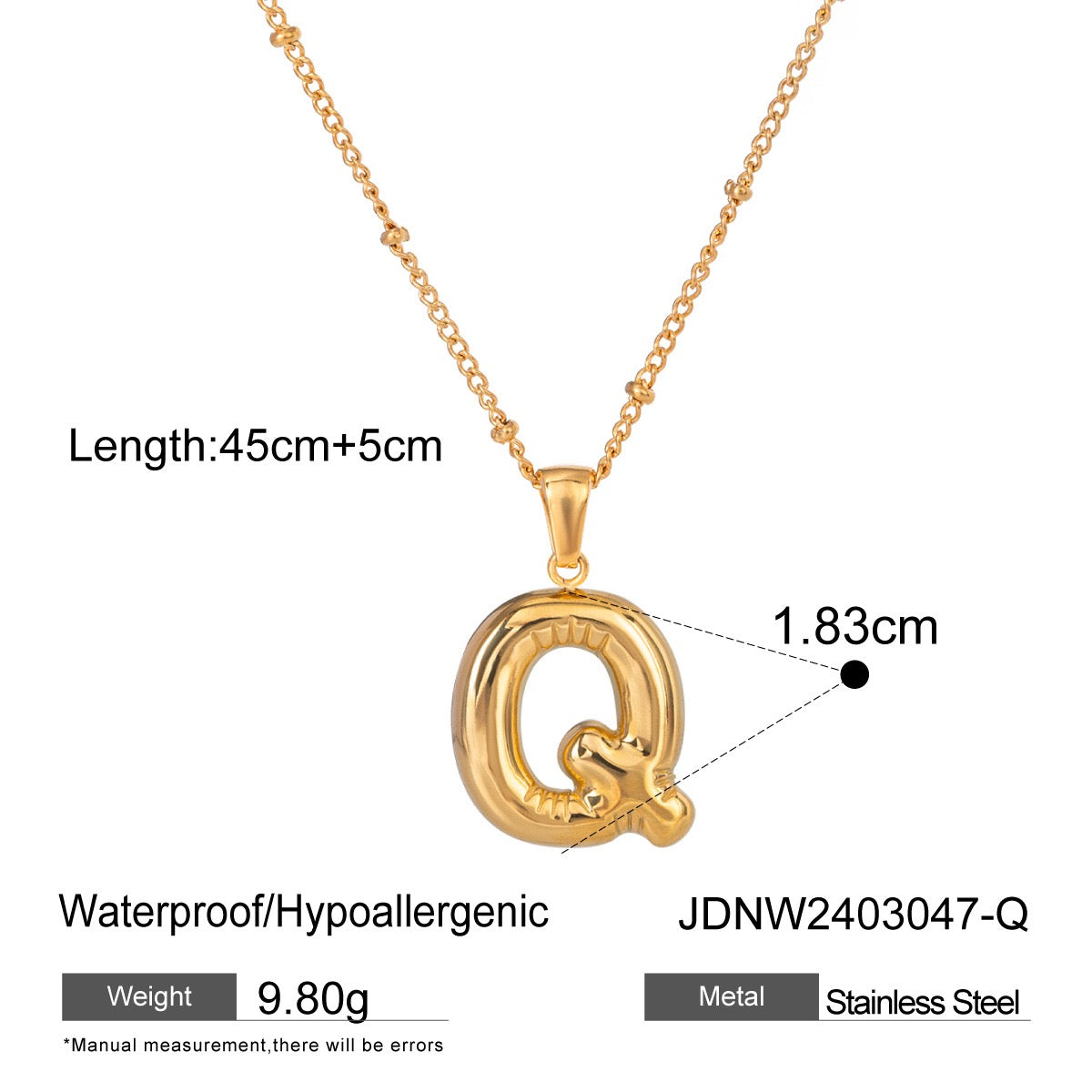 Alphabet name necklaces