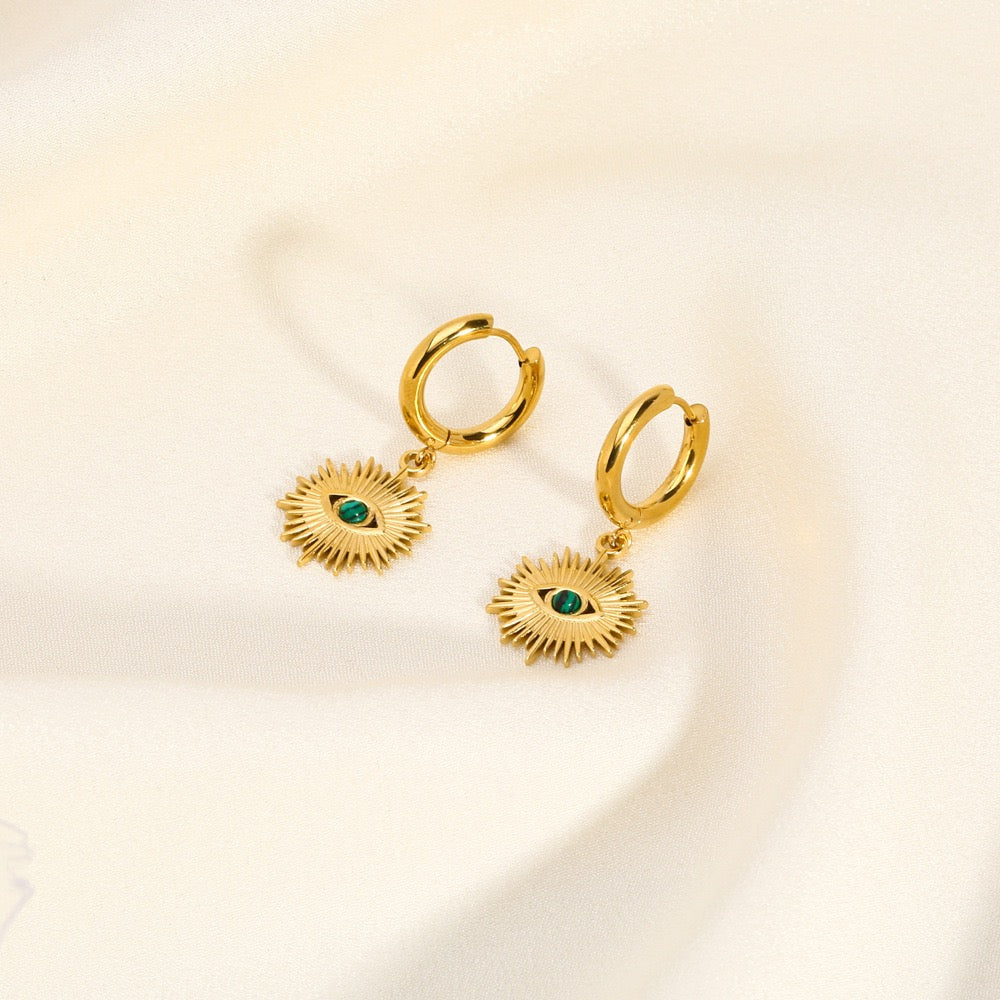 Heidi Evil eye sunny hoops