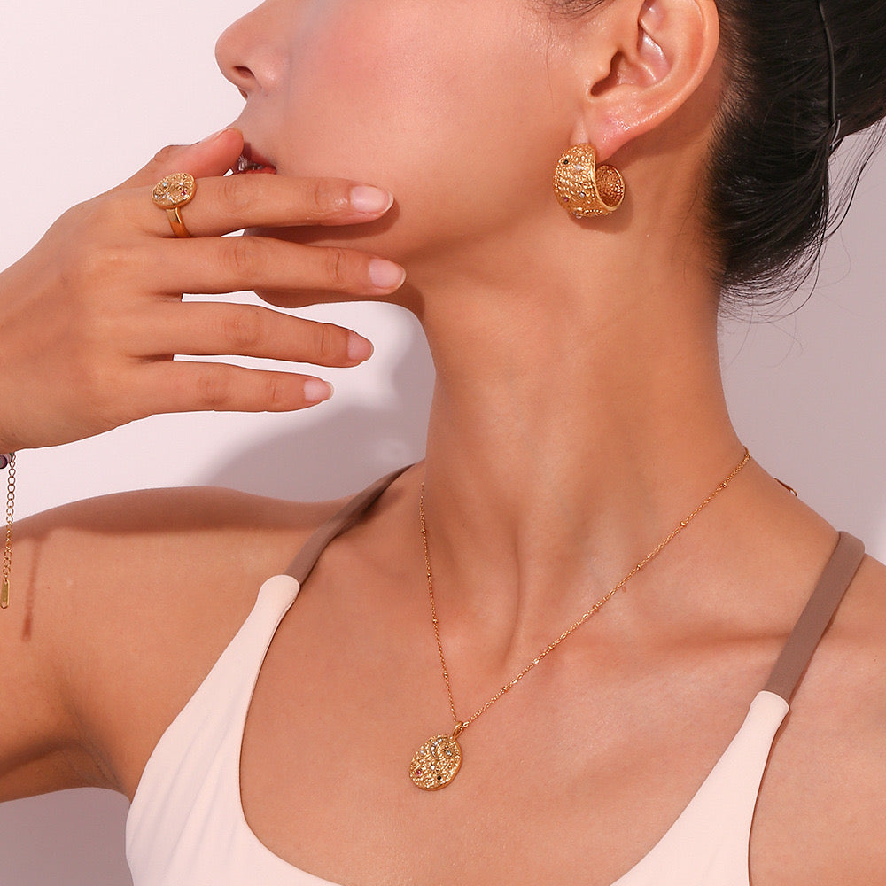 Starry moon night necklace