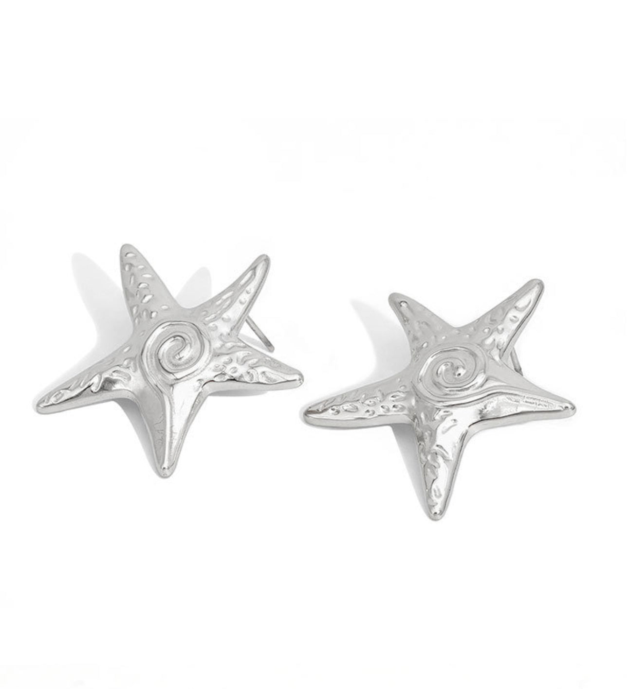 Swirl starfish earrings