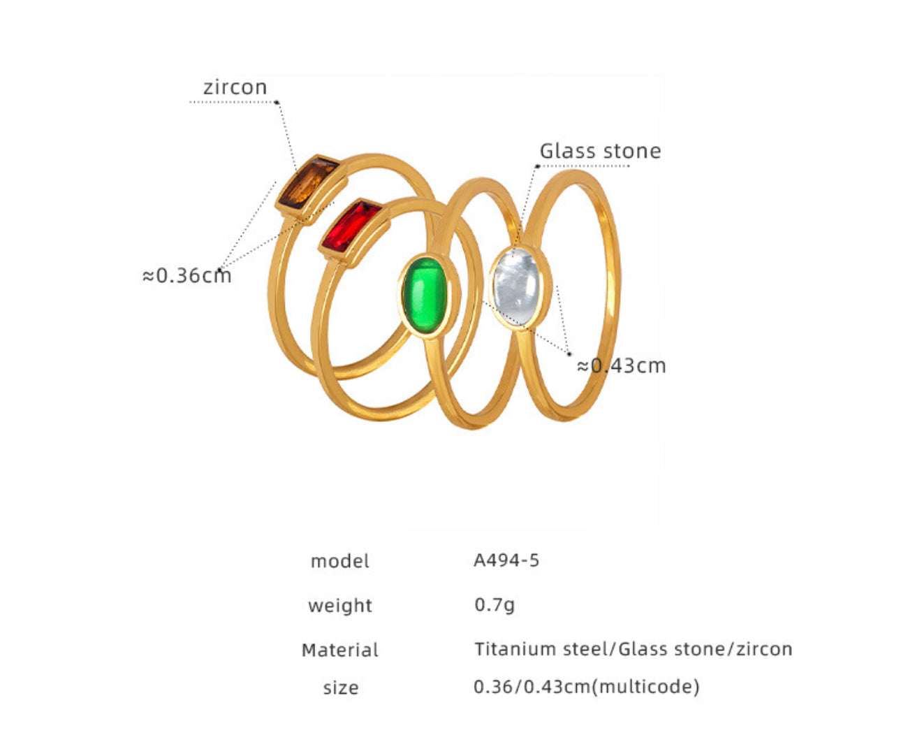 Heath dainty rings