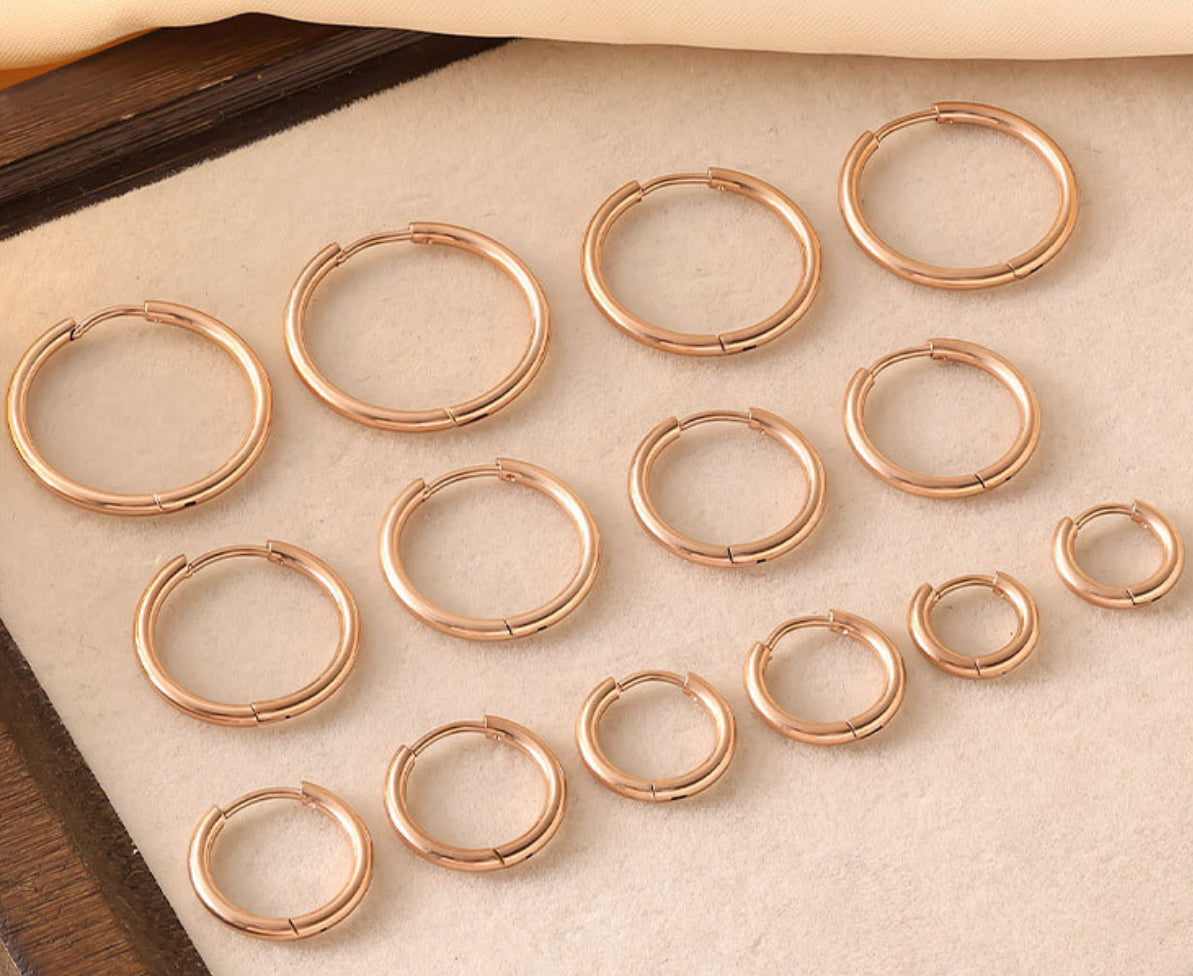 Classic dainty hoops