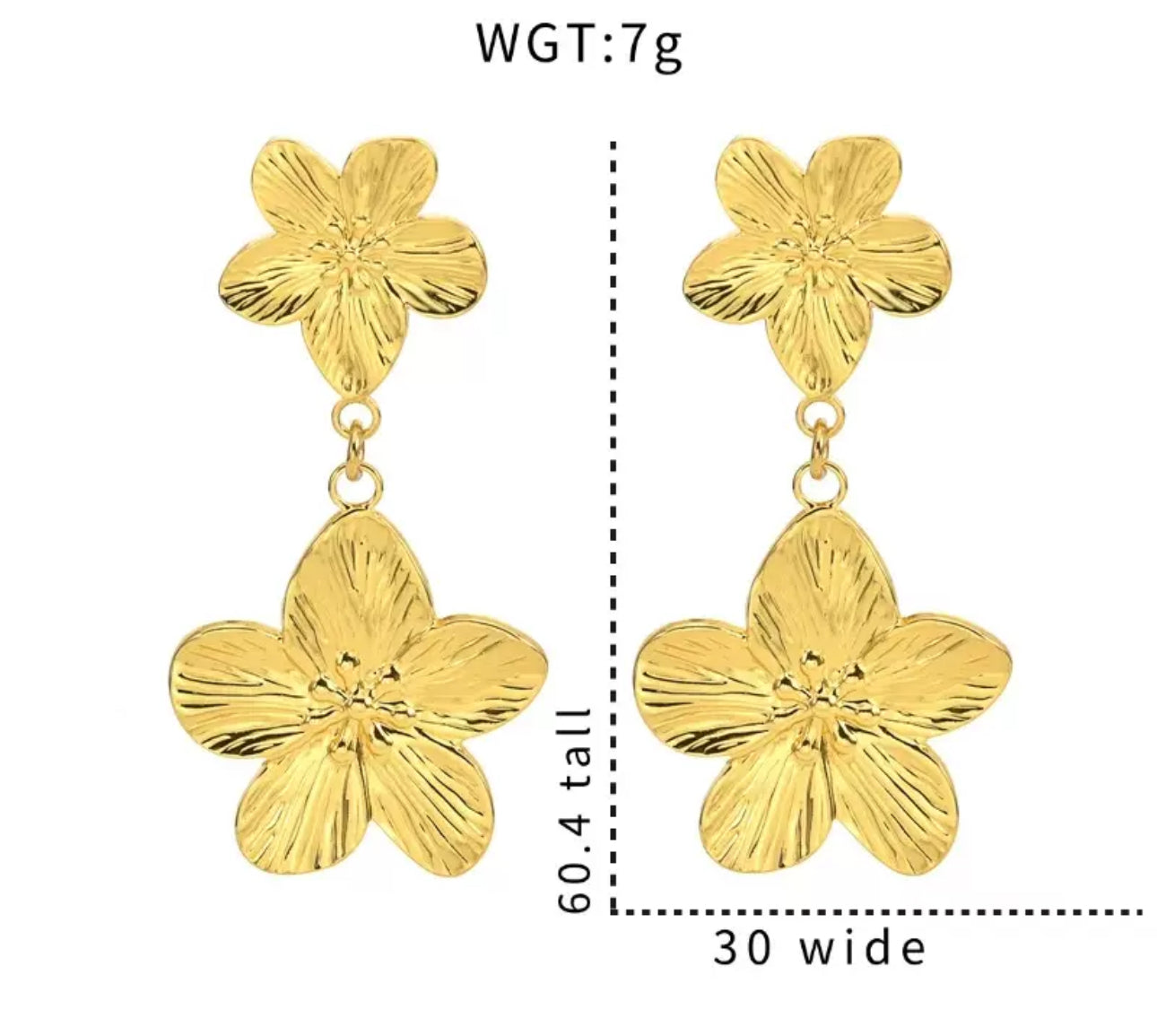 Double flower earrings