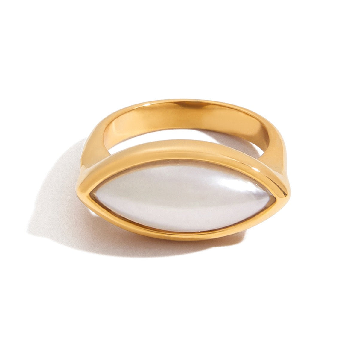 Smile White ring