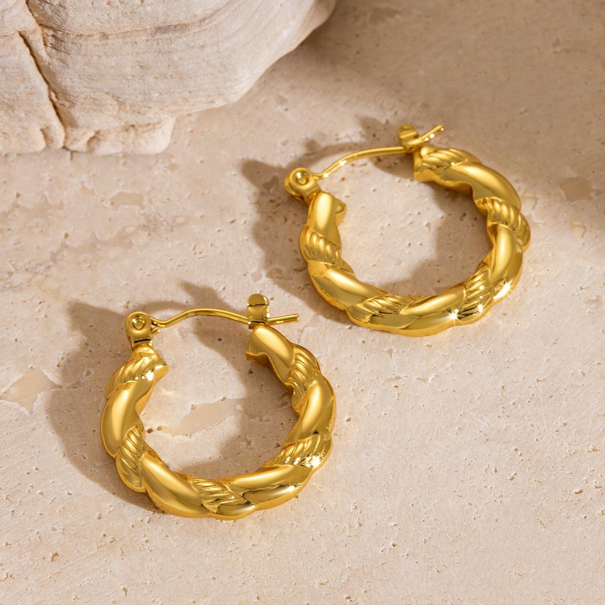 Dainty braid hoops