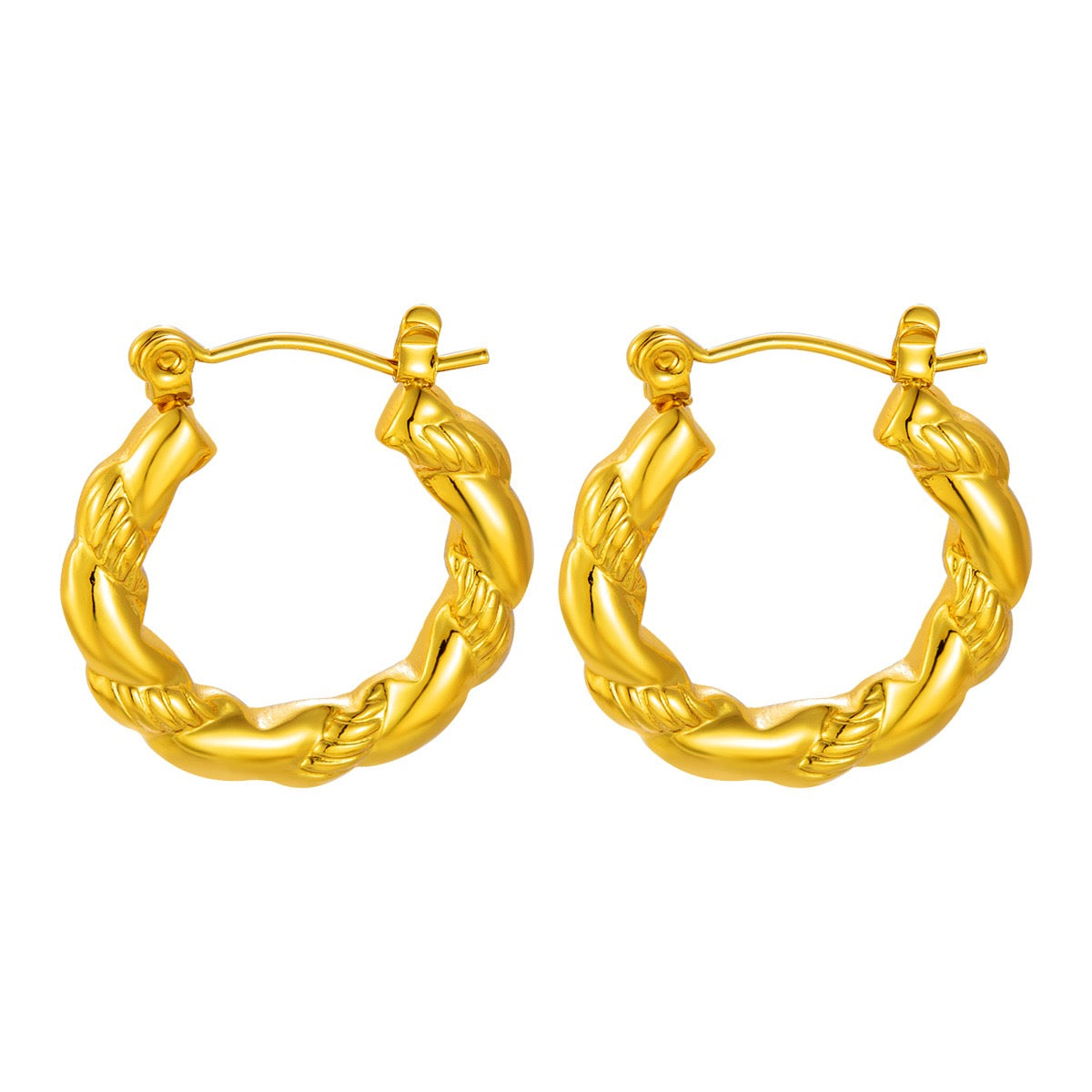 Dainty braid hoops