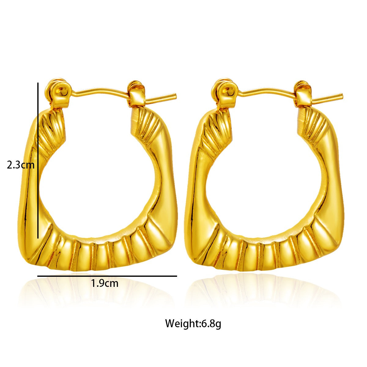 Square dainty hoops