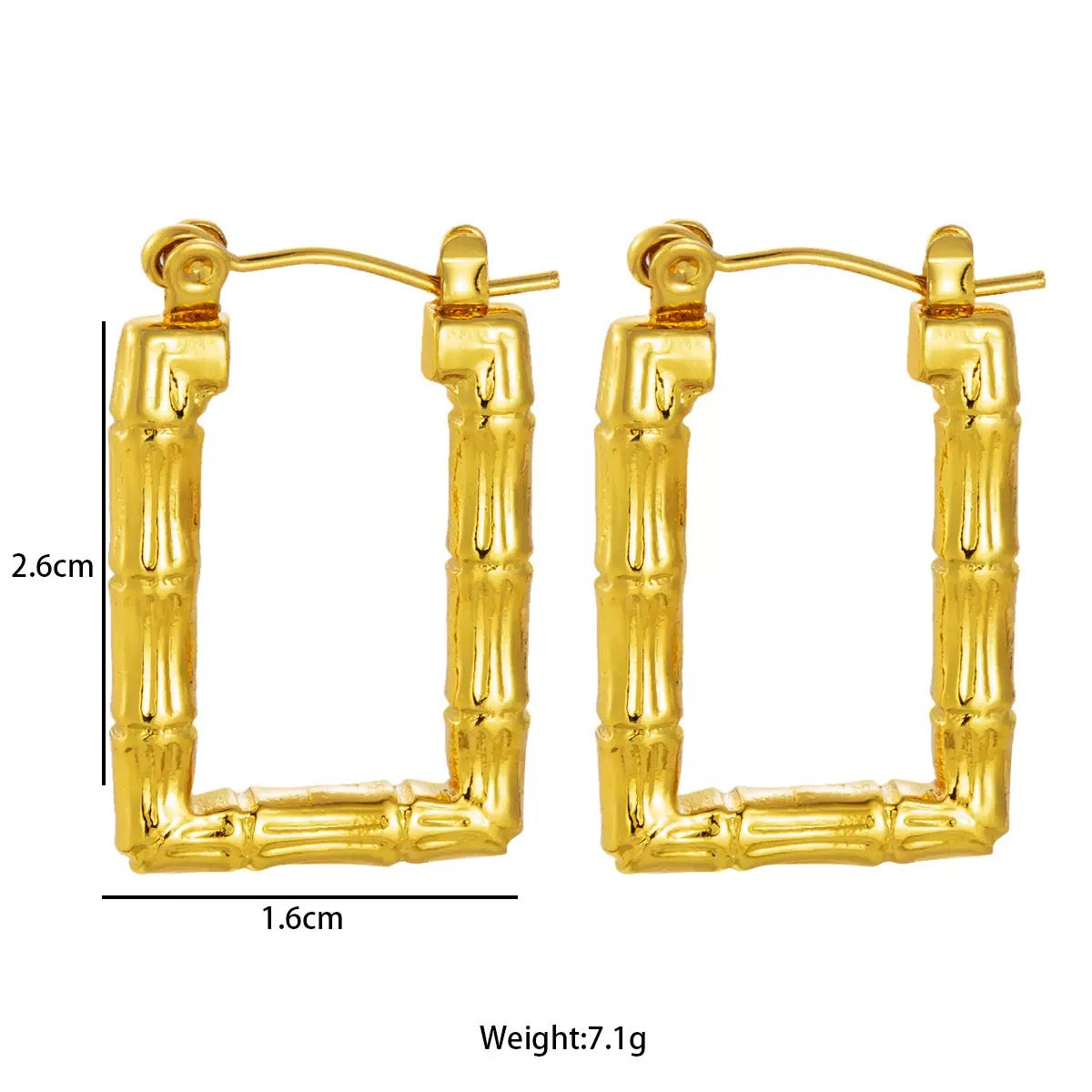 Bamboo square hoops