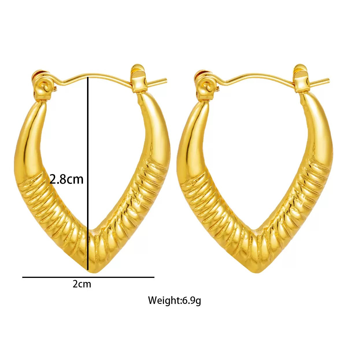 Wave heart hoops