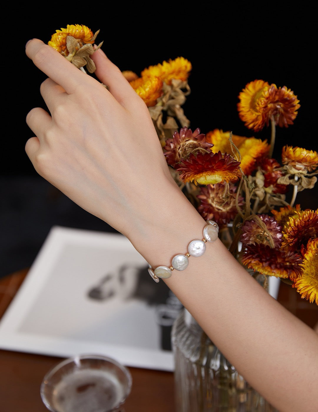 Flat baroque Pearl bracelet