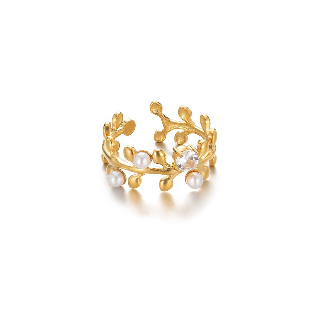 Coral gem rings