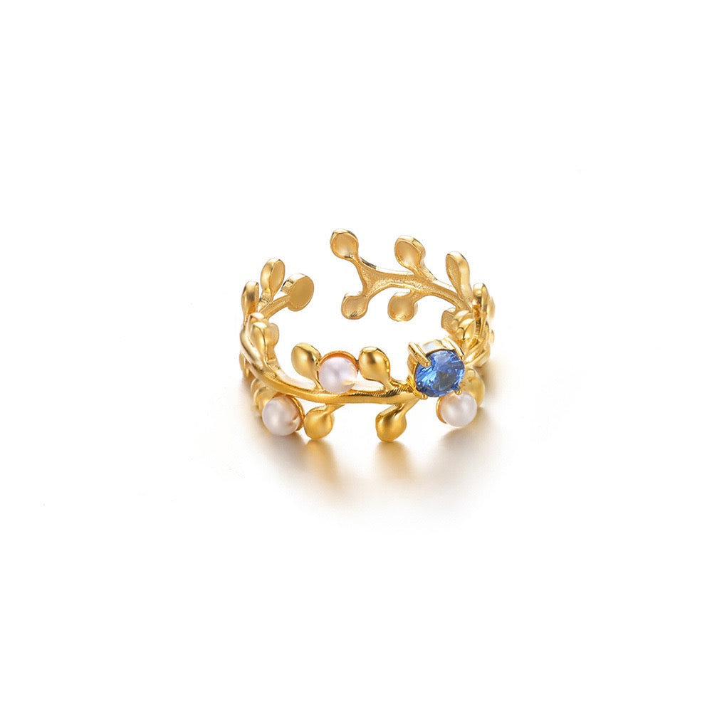 Coral gem rings