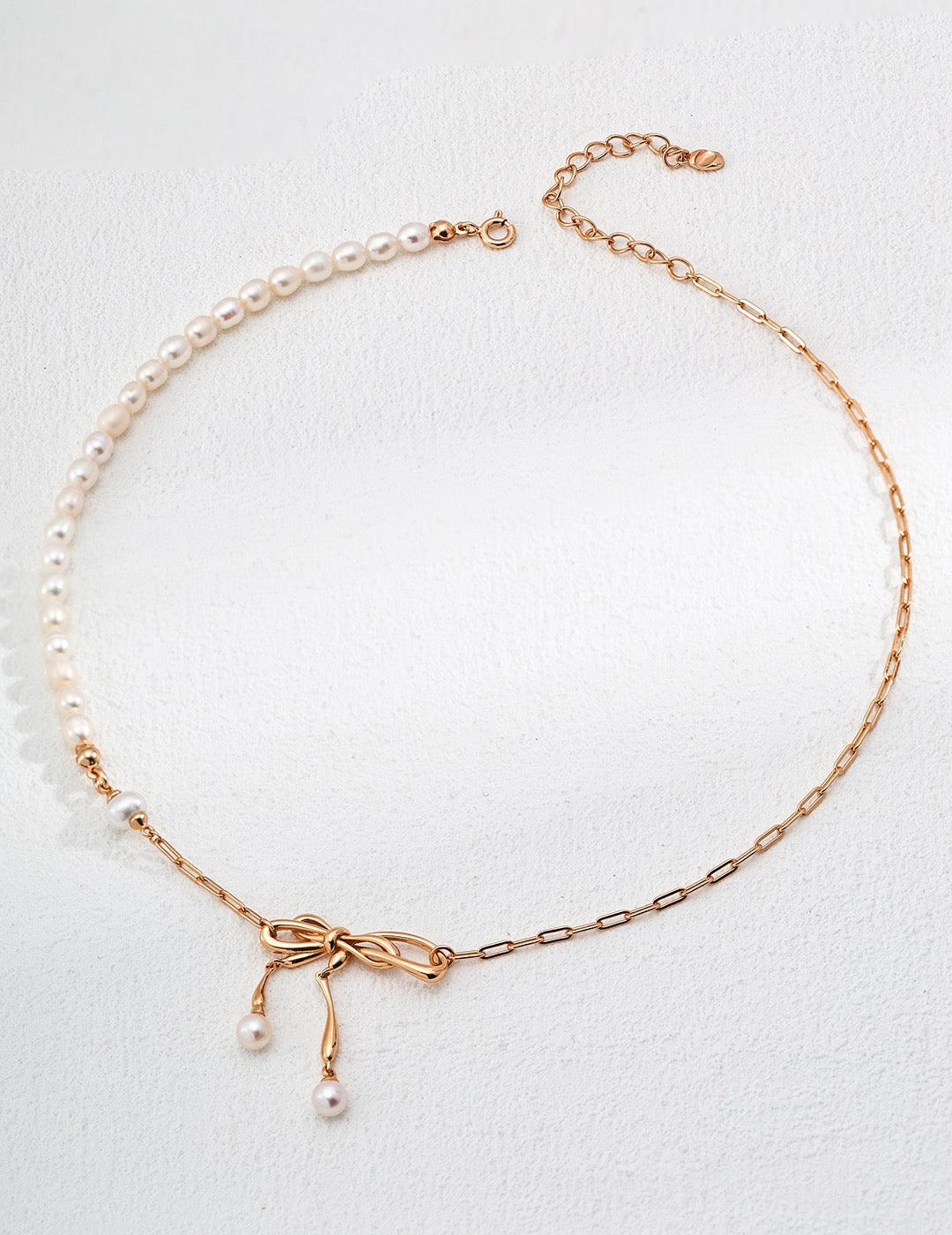 Madagascar Bow handmade Pearl necklace