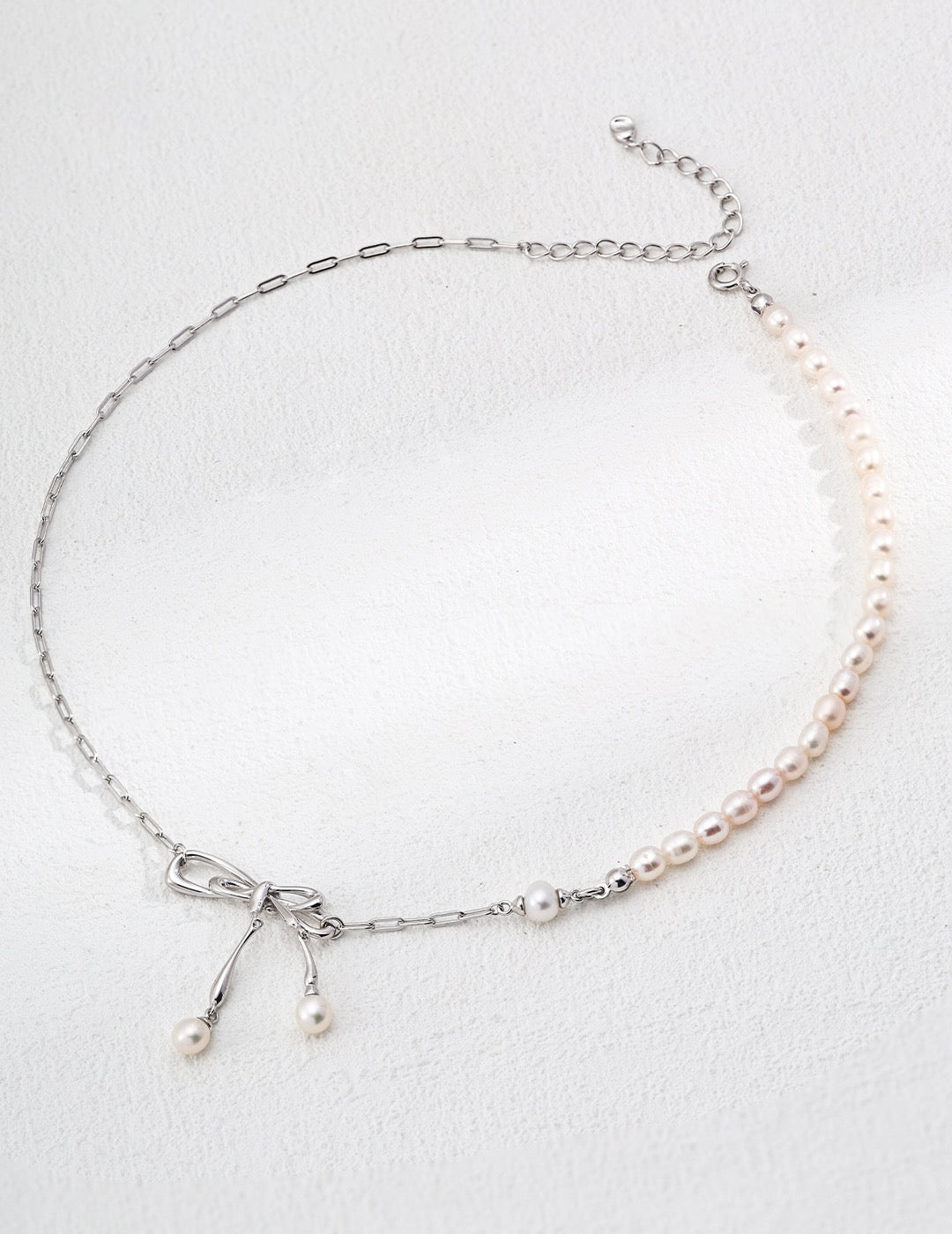 Madagascar Bow handmade Pearl necklace