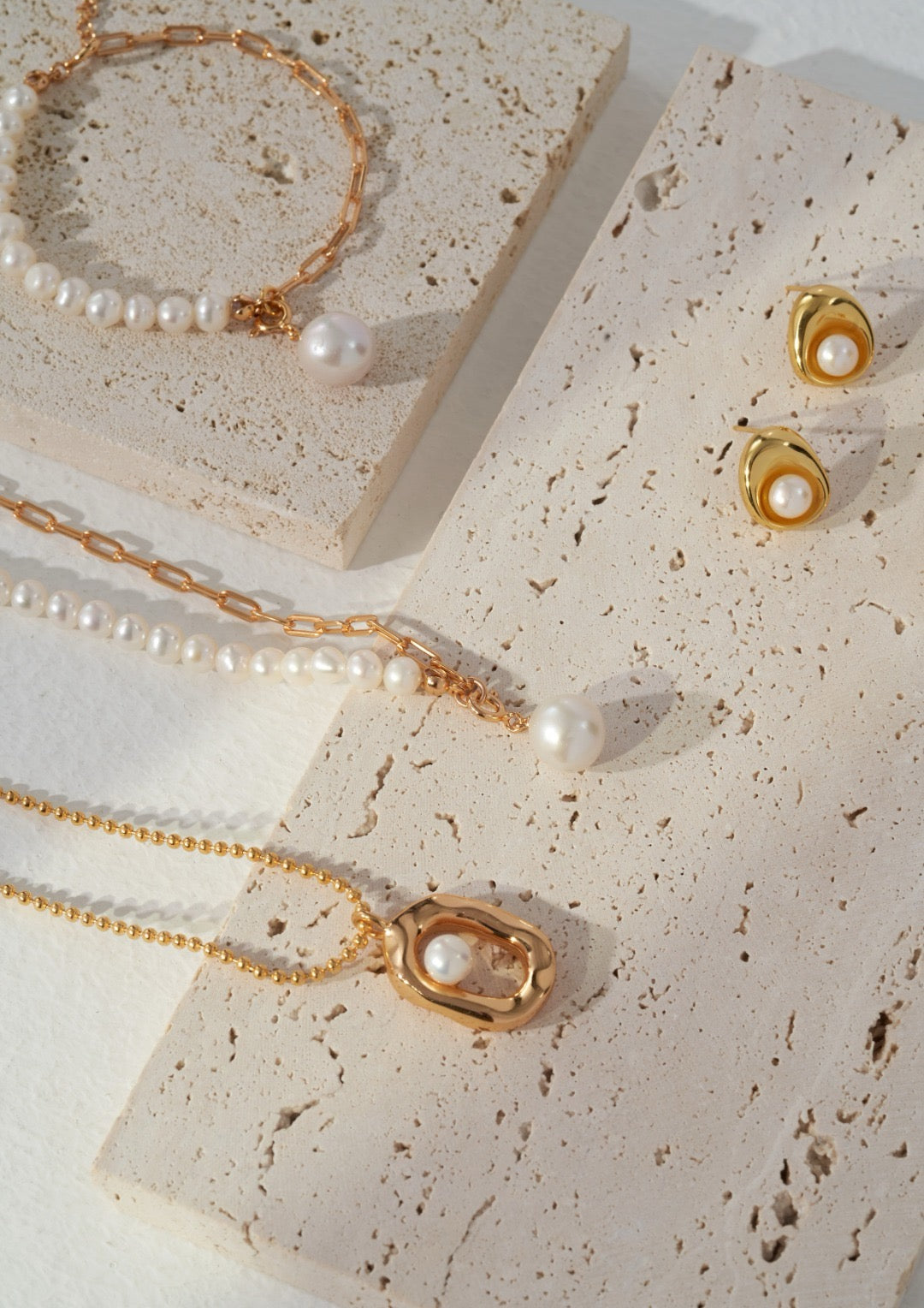 Gango Half chain Pearl set