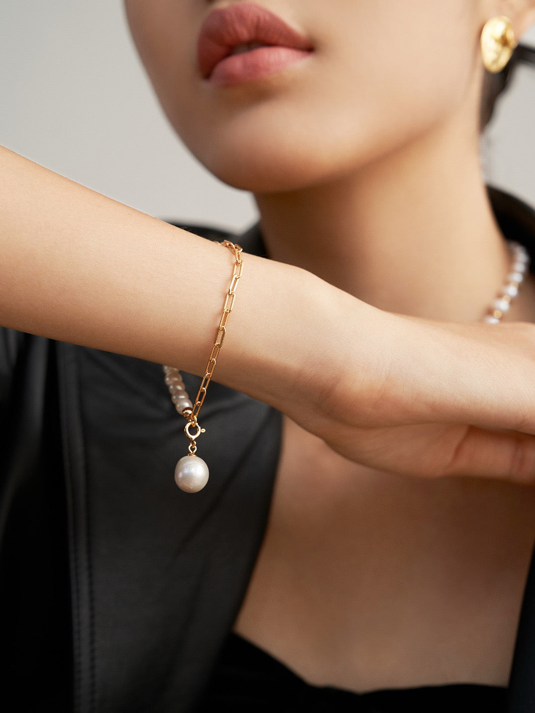 Gango Half chain Pearl set