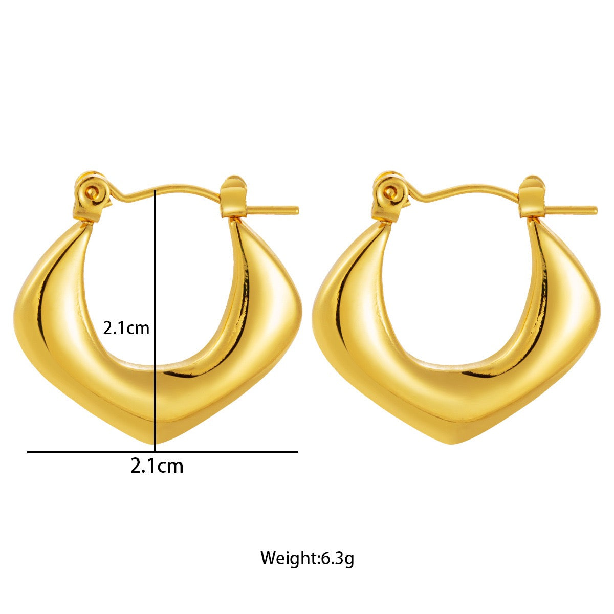 Dainty club hoops