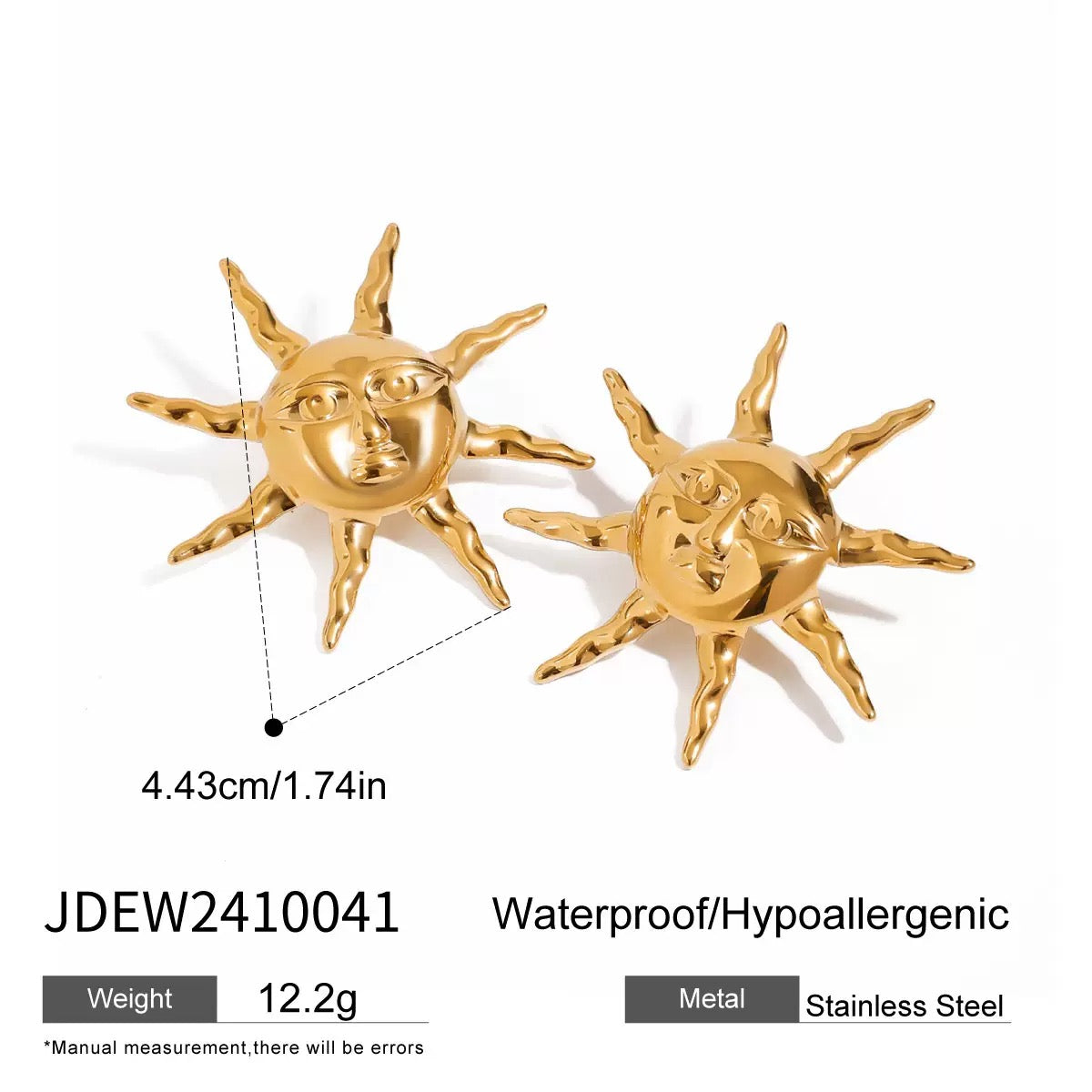 Perky sun earrings