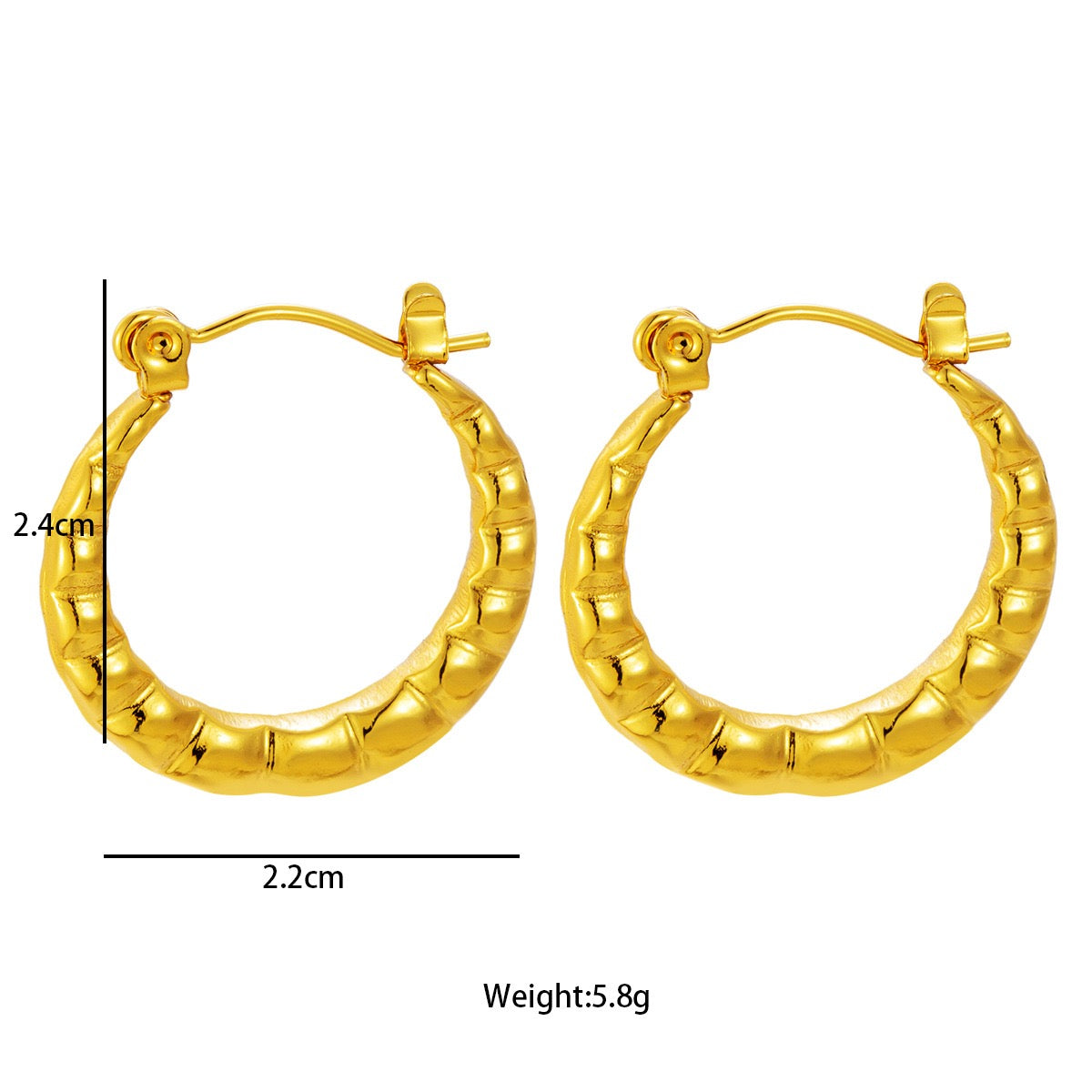 Iris round classic hoops